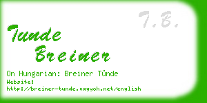 tunde breiner business card